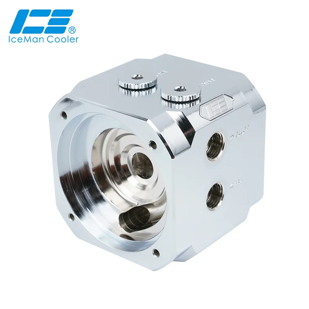 IceManCooler cubierta modificada de bomba EVO D5 de cobre y níquel completo para serie de bomba doble D5 conectar la parte superior para refrigeración por agua de PC G1/4'