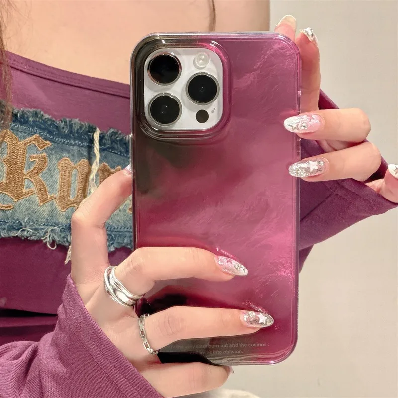 Funda de teléfono con patrón de vórtice degradado, color negro y morado, Simple, para iPhone 14, 15, 16 Pro Max, 11, 12, 13, XS, XR X, 7, 8, Plus, funda suave de silicona - imagen 2