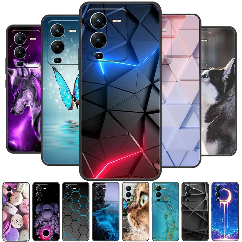 Para VIVO V25 Pro funda V 25 Pro 5G mate delgada suave silicona cámara protectora trasera para VIVO V25 Pro 5G V25E funda ultrafina