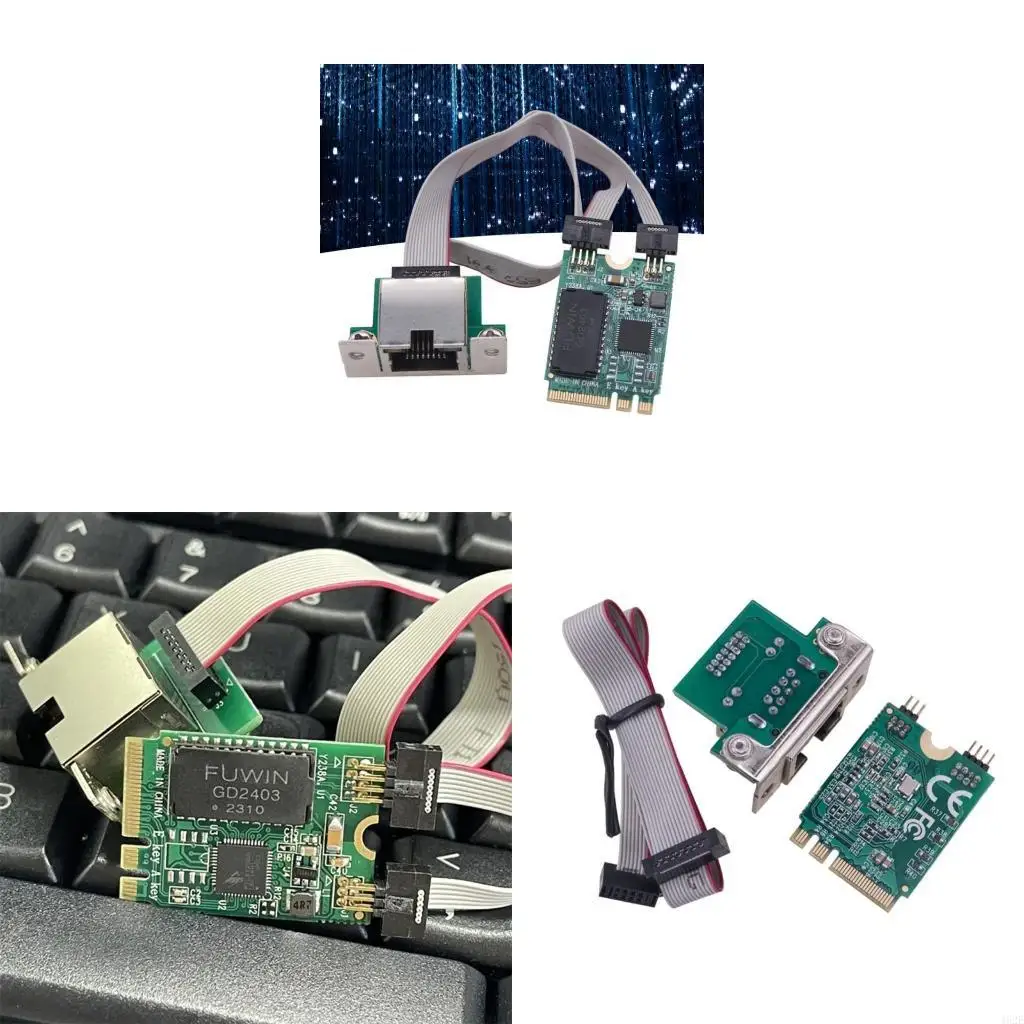 462E M.2 A+E Adaptador redes 2.5G/1000/100Mbps Transferencia rápida 2.5G Card enrutamiento WiFi Ethernet para edición