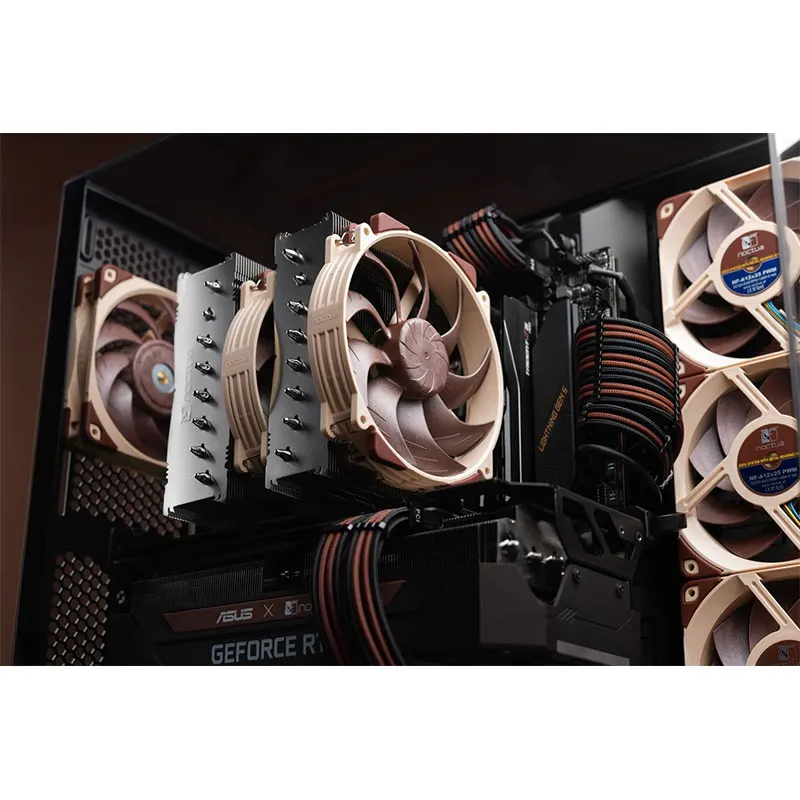 Radiador de computadora de tubo de calor Noctua NH-D15 G2 8, con 2 destornilladores NF-A14x25r G2 PWM/NM-SD1 y NT-H2, juego de aletas de refrigeración asimétricas - imagen 5