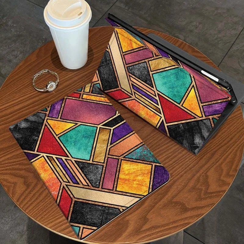 Arte formas geométricas color para Honor Tab Pad MagicPad Tablet 6 7 8 9 10 13 V7 V8 X8a X9a X9 X8 GT GT2 Pro funda para tableta - imagen 2