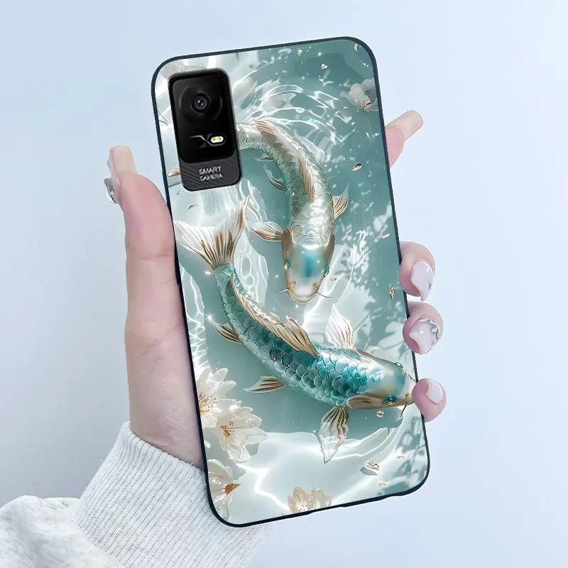 Para TCL ion X V Z 40Z funda de lujo lindo conejo de amor divertido negro mate suave funda trasera de silicona para TCL ionX ionV ionZ funda de teléfono - imagen 3