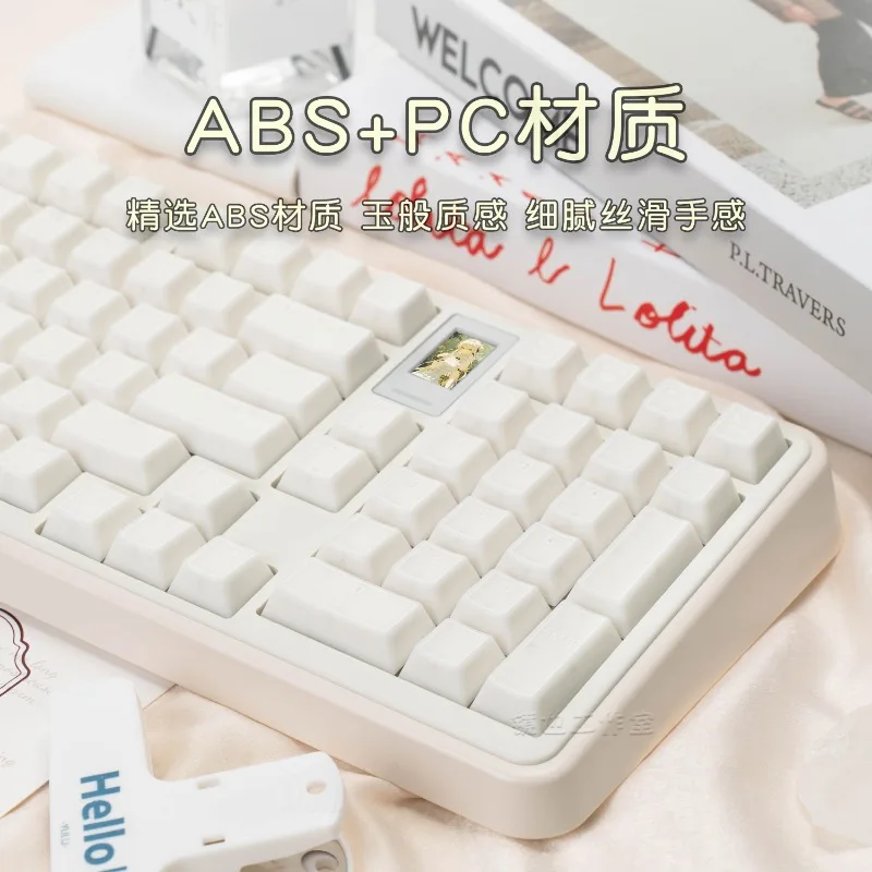 Teclas con tema de Jade, perfil de cereza, 142 teclas, teclas personalizadas ABS para PC, Pbt Doubleshot para diseños de teclado mecánico, como 61 87 - imagen 2
