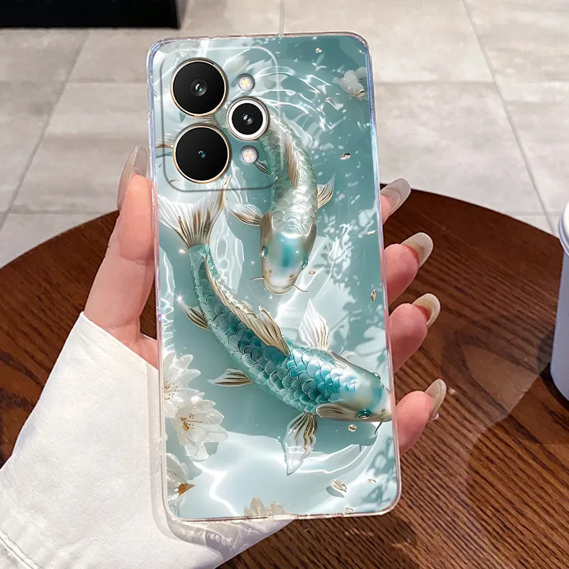 Para Realme 15 funda RMX5106 transparente de lujo lindo conejo de amor divertido TPU funda de teléfono de silicona suave para Realme 15 Pro RMX5101 contraportada - imagen 3