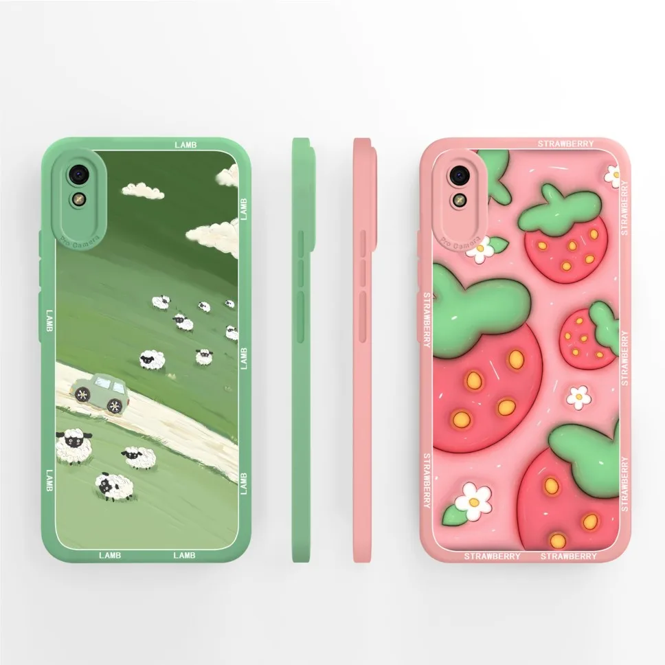 Funda para Redmi 9A 9i 9AT Cut Panda patrón protección de cámara silicona suave duradera cubierta trasera antideslizante para Redmi9A 9i 9AT Shell - imagen 2
