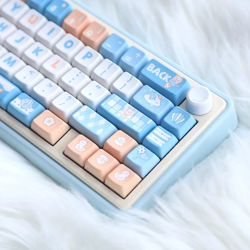 Teclas de pato costero azul, teclas originales de perfil MDA 6.25U PBT para teclado mecánico, tapa de tecla Kawaii personalizada con personalidad - imagen 3