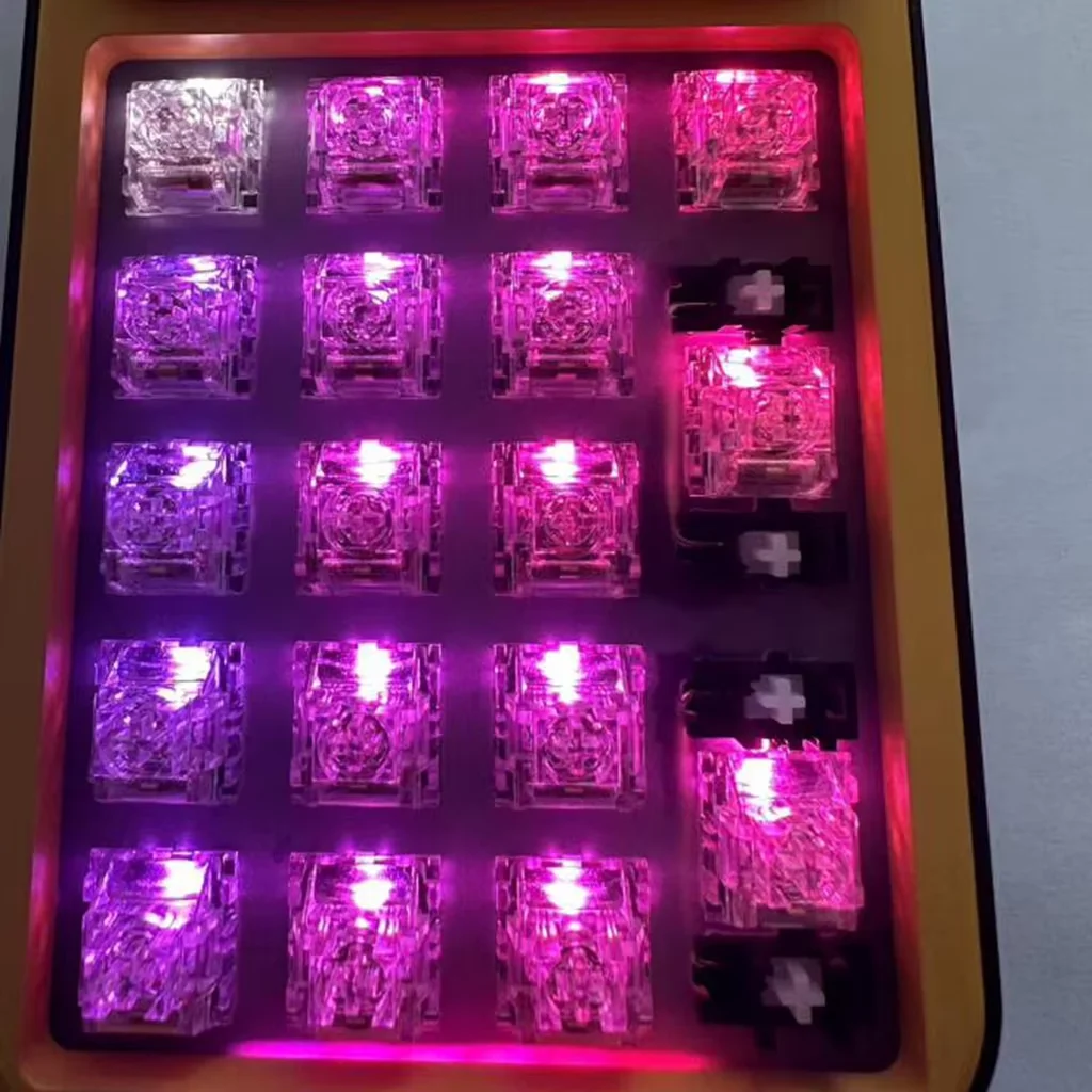 Interruptor lineal transparente de cristal Ice Core V3, conmutador de 3 pines, 45g, RGB, a prueba de polvo, intercambio en caliente para teclado mecánico personalizado, interruptores MX - imagen 5