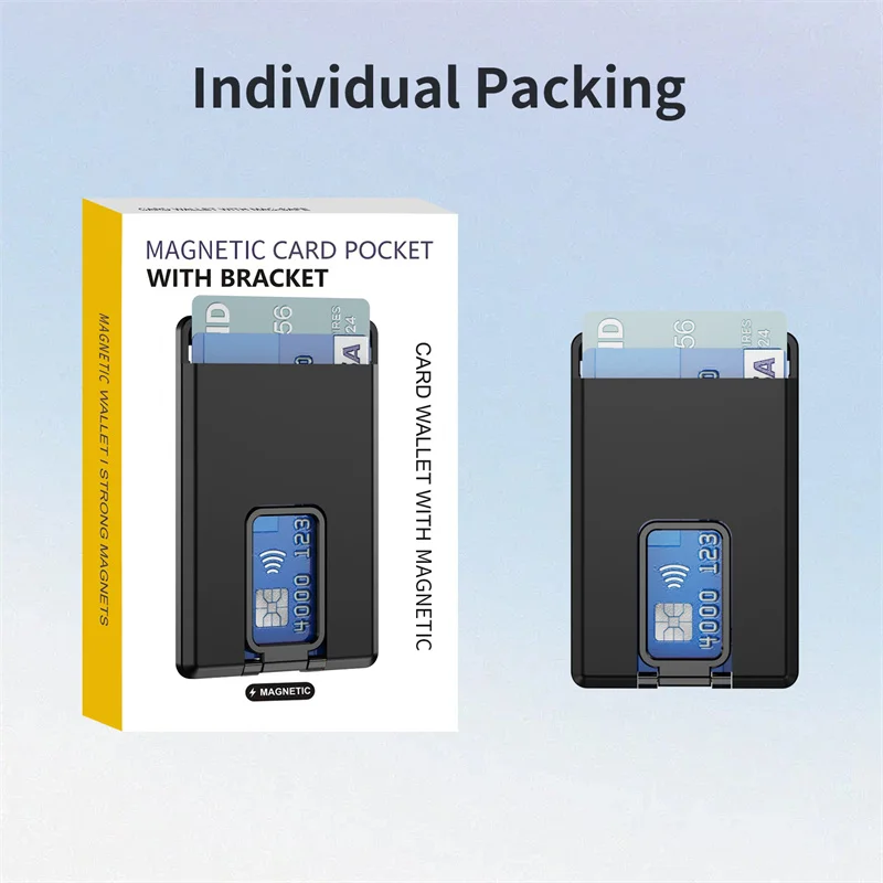 Tarjetero magnético transparente, cartera a la moda para iPhone Magsafe 16, 15, 14, 13, 12 Pro Max, Samsung S24, S23 Ultra, bolsillo con ranura para tarjeta - imagen 2