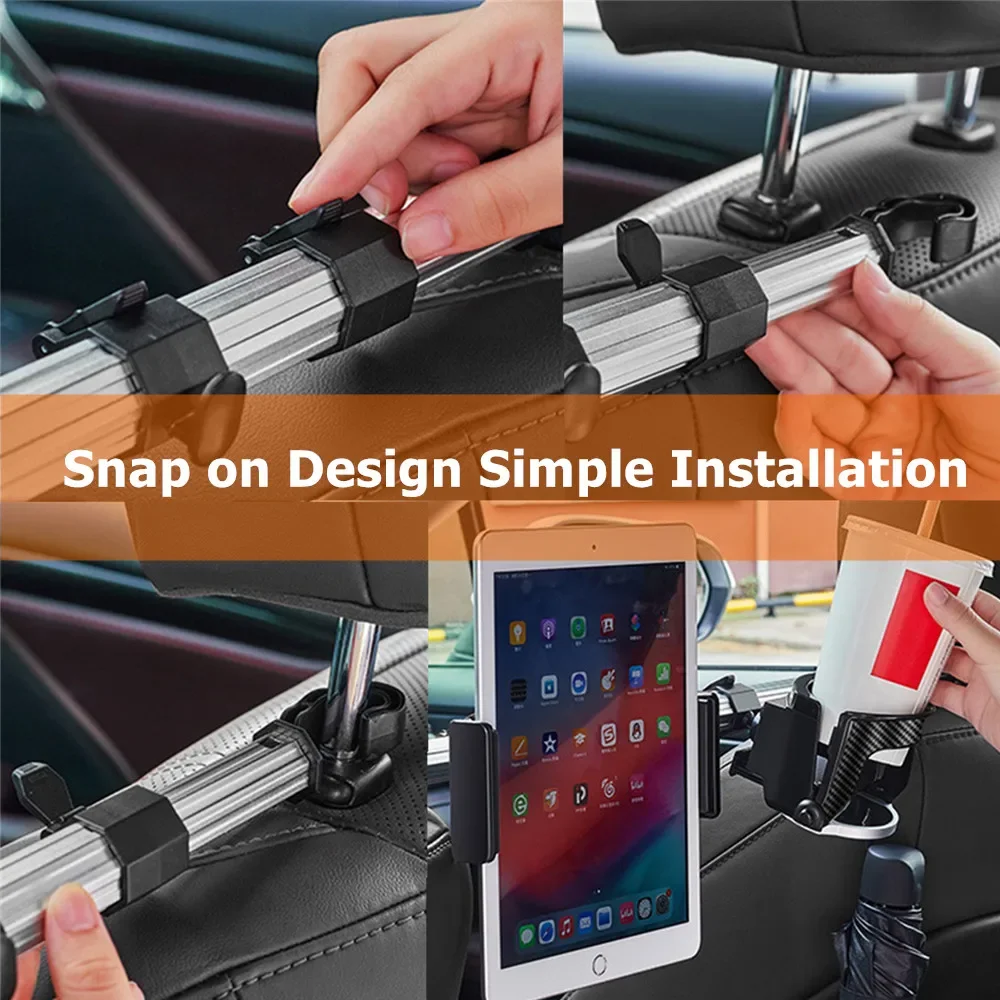 Soporte para tableta para reposacabezas de coche para IPad Pro 13 Air Mini Galaxy Tab Switch 5-13 pulgadas soporte antivibración para asiento trasero niños adultos viaje largo - imagen 5