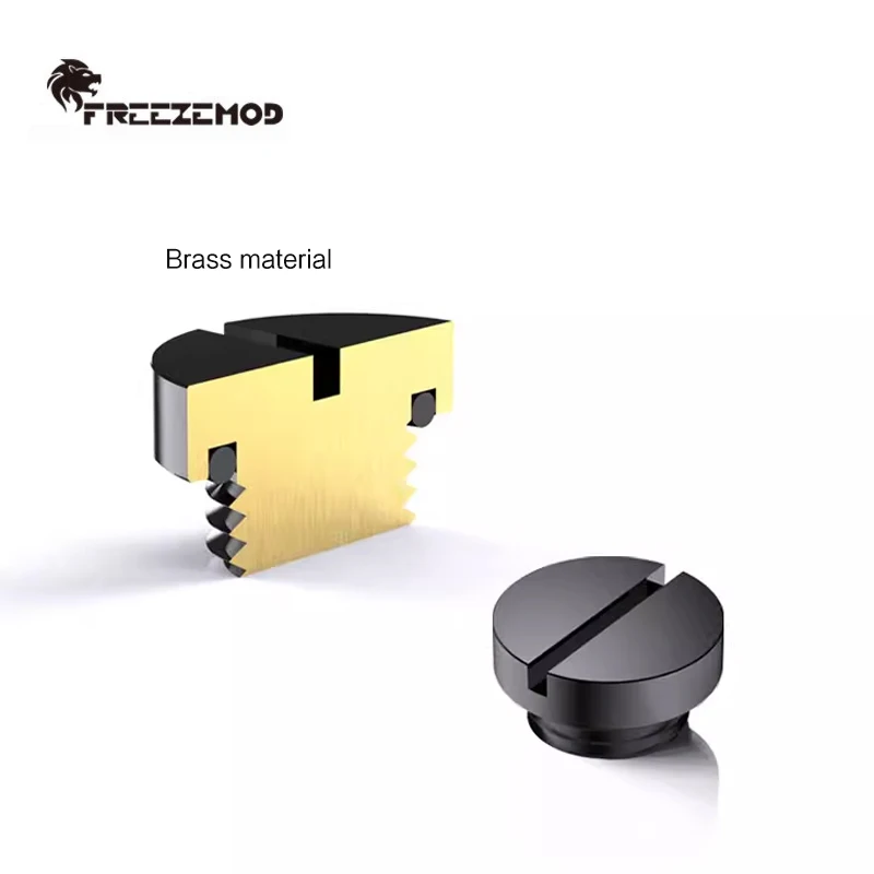 FREEZEMOD-enchufe de parada de refrigeración por agua para ordenador, tapa de extremo de parada de agua suave, tipo ranura para monedas, Material de latón, GDT-YZ de alta gama - imagen 4