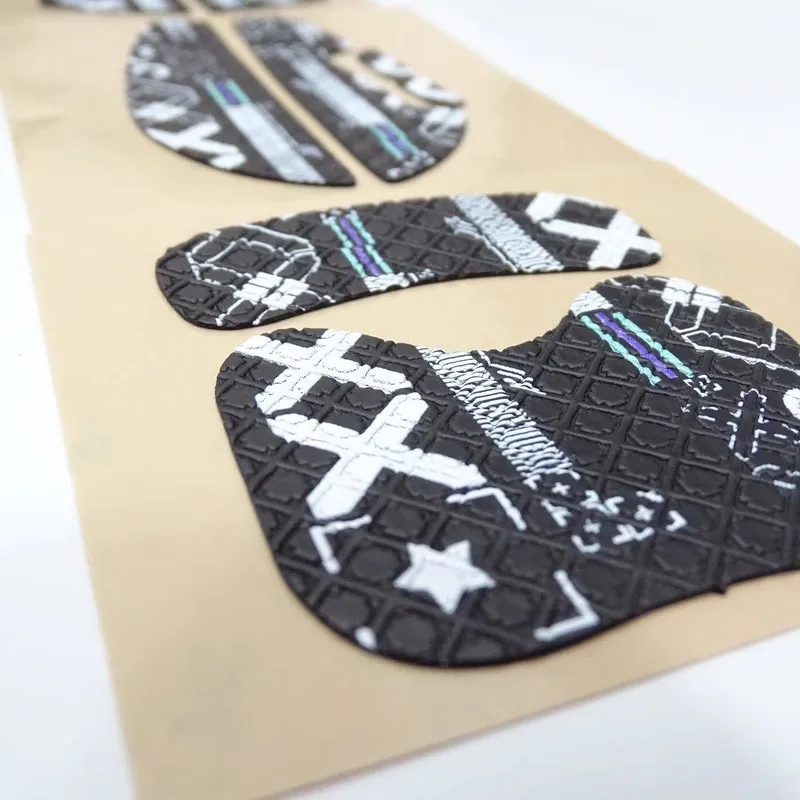 1 Juego de pegatinas antideslizantes para ratón HZ B-XX W-XX para Ninjusto Sora V2, cinta antisudor antideslizante, Material suave de cuero LA - imagen 3