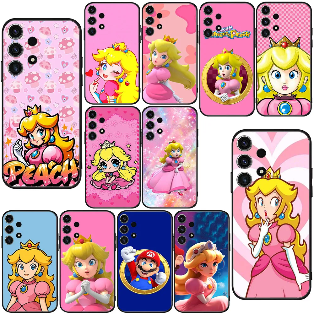 BK-25 Funda blanda princesa melocotón para iPhone 11 12 13 14 Mini Plus Pro Max - imagen 3