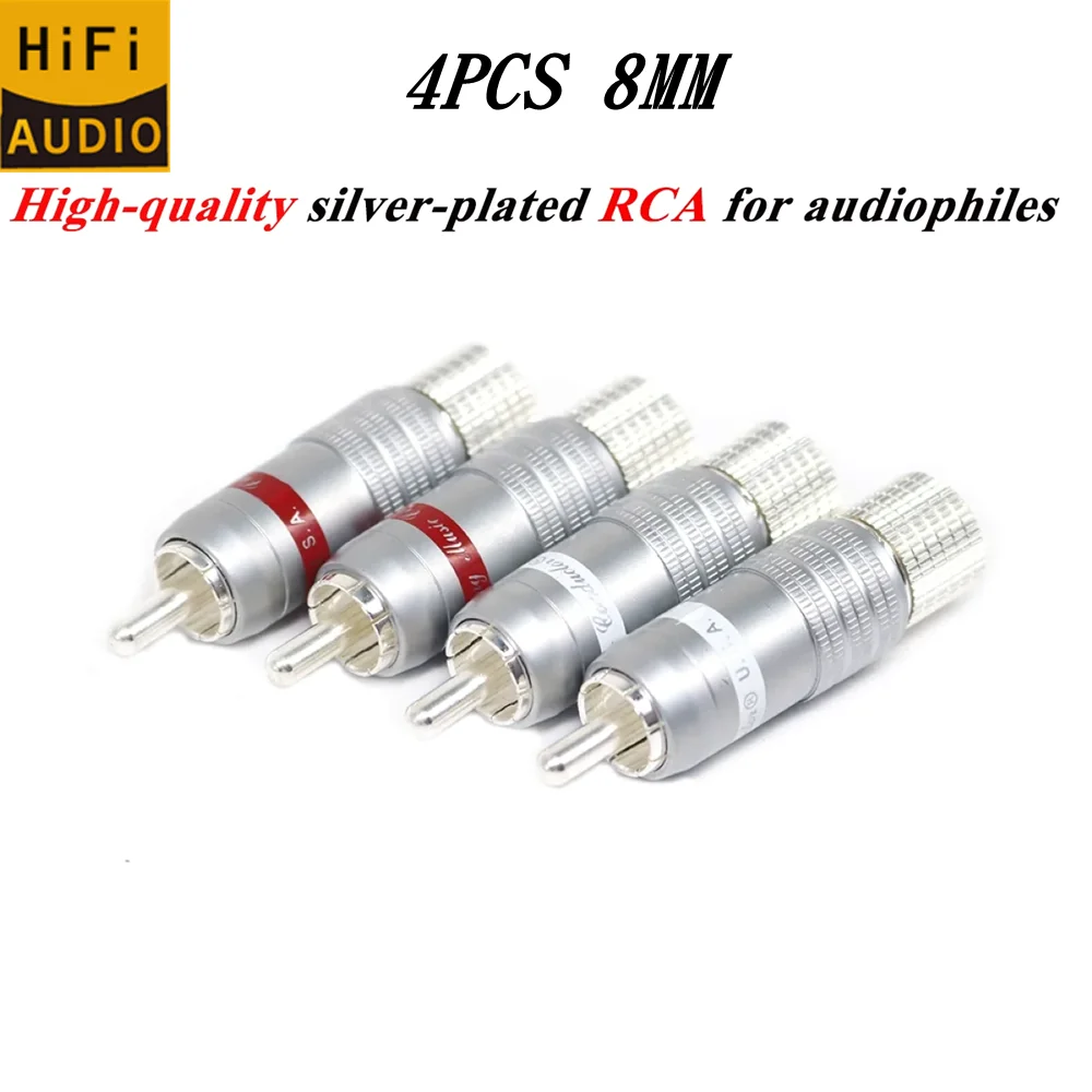 Conectores RCA Plata Alta Fidelidad Audio Ailfielder - imagen 5