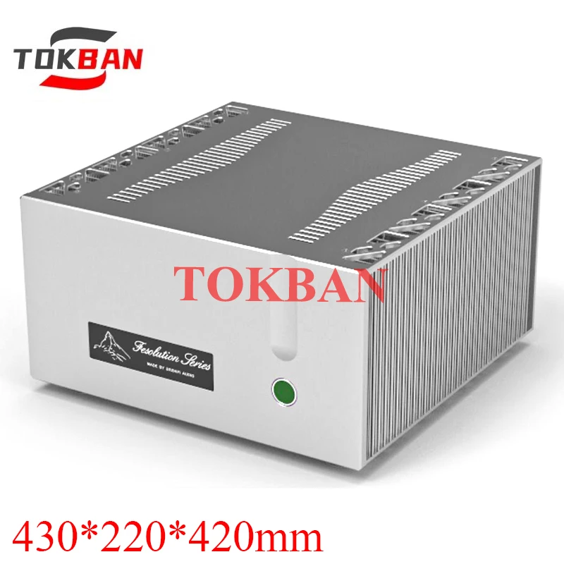 Tokban 430*220*420mm todo de aluminio FM711MK2 carcasa del chasis del amplificador de potencia para caja de Audio del amplificador Diy