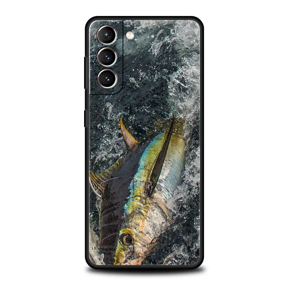 Funda de teléfono Bluefin Tuna para Samsung Galaxy S24 S23 S22 S20 Ultra S21 FE 5G S10 S9 Plus S10E S8 funda de silicona suave - imagen 2
