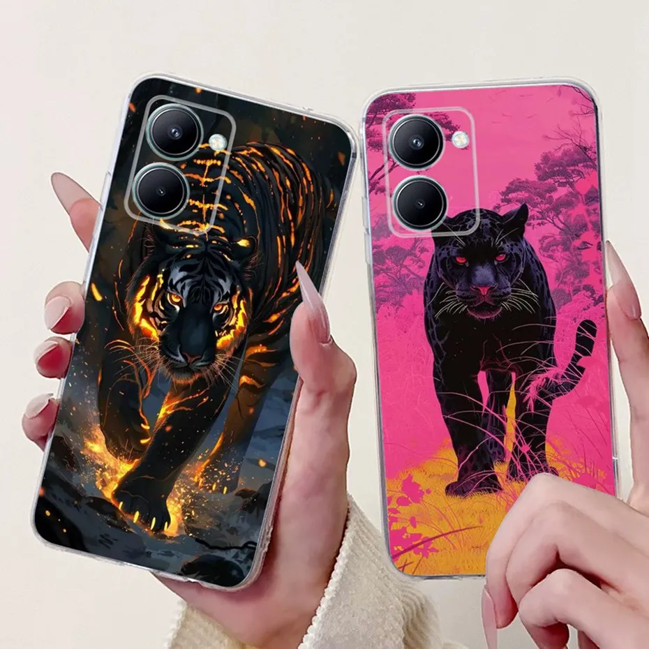 Nuevo diseño de funda de teléfono para Realme C33 (RMX3624), funda trasera delgada de TPU transparente para RealmeC33 C 33 2020, fundas de silicona suave - imagen 4
