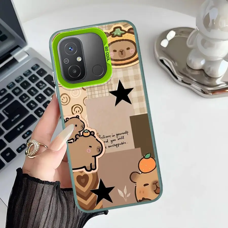 CapyBara-funda trasera bonita para teléfono Xiaomi Redmi A1 A2 Plus 12C 9C A5 14C 9T K60 10C 13C - imagen 3