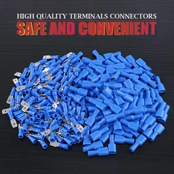Terminal Pala Aislado 6,3mm Macho Hembra 14AWG Cableado Eléctrico