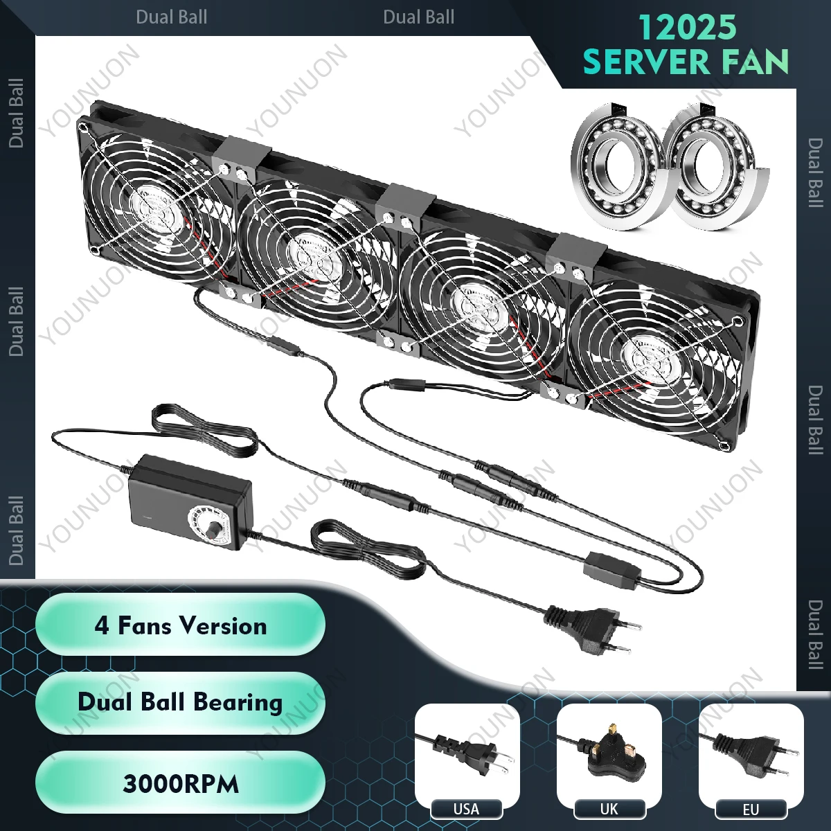 4 Fans Dual Ball