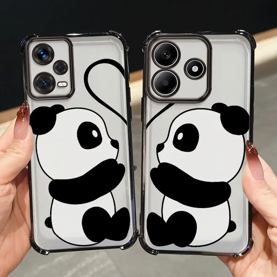 Funda Love Panda para Xiaomi Redmi K80 Pro K80 5G 13C A3 A5 A3X 14C cubierta transparente - imagen 2