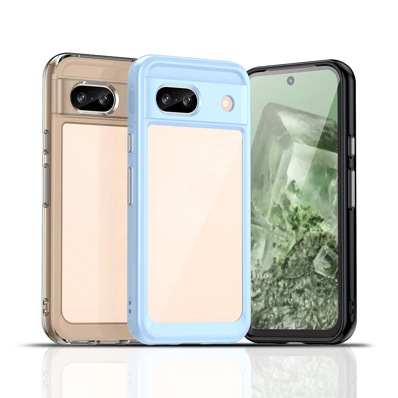 Para Google Pixel 8A Funda transparente Google Pixel 8A 7A 6A 8 7 Pro Funda Coque Funda dura translúcida a prueba de golpes parachoques de teléfono Pixel 8A - imagen 2