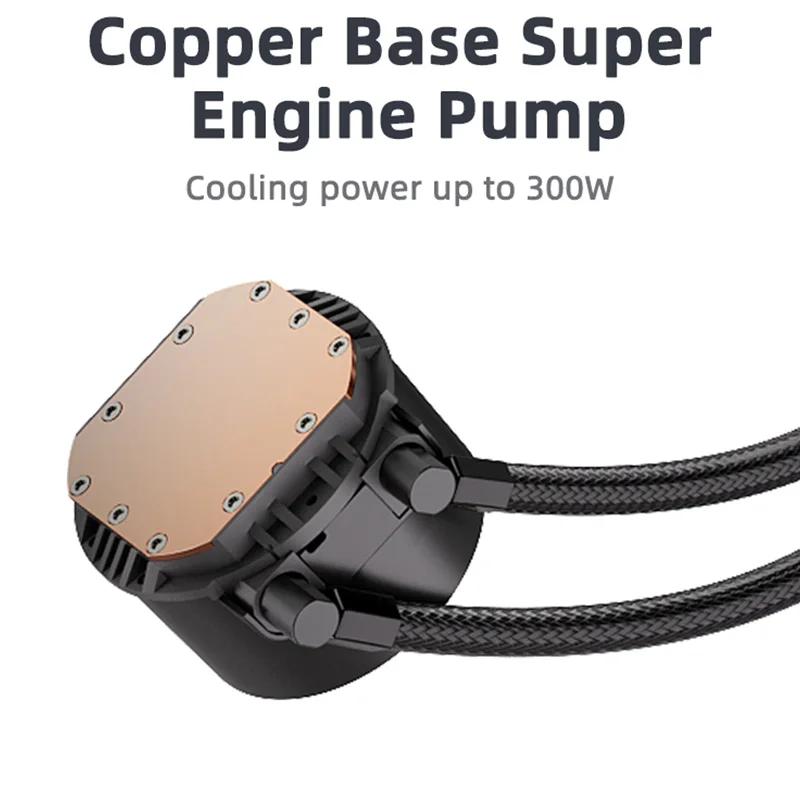 TEUCER AF-S360 Enfriador de CPU líquido todo en uno RGB de 360 mm |   El control inteligente PWM de 4 pines admite LGA 1700/115X/2011 y AMD AM4/AM5 - imagen 5