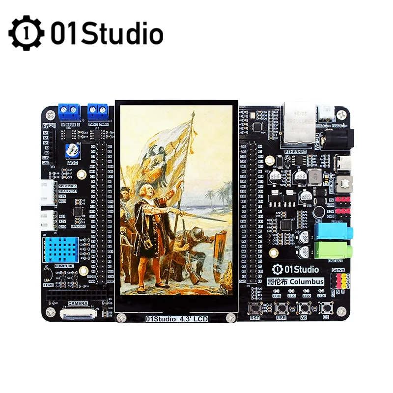 01Studio 4,3 pulgadas MCU pantalla LCD táctil capacitiva módulo LCD Columbus Magellan STM32F4 STM32H743 placa de desarrollo Python - imagen 4