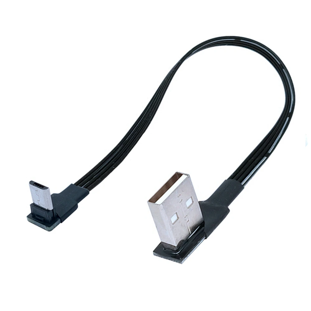 5cm-300cm súper plano flexible recto hacia arriba, hacia abajo, izquierdo, en ángulo recto 90 °   Cable de datos USB Micro USB a enchufe USB 1m 2m - imagen 5