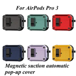 Funda AirPods Pro 3 de Fibra de Carbono con Clip y Gancho
