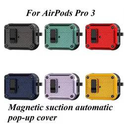 Funda AirPods Pro 3 de Fibra de Carbono con Clip y Gancho
