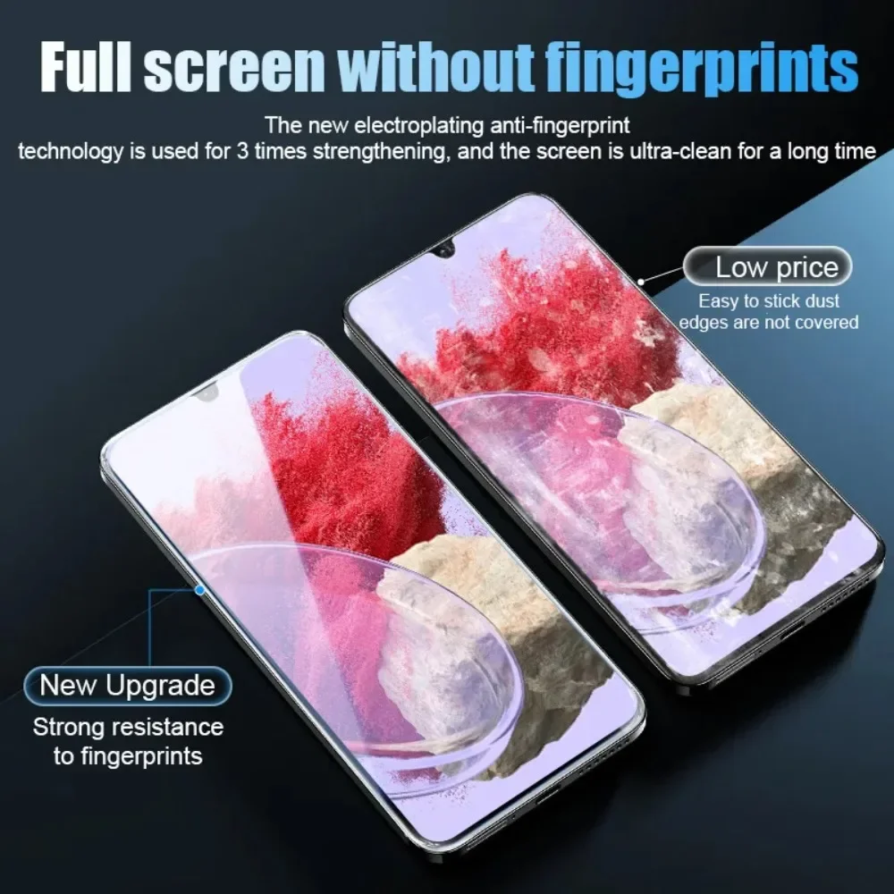 2 uds vidrio templado para Samsung Galaxy A05S A15 A25 A35 A55 A04S A04E A04 Core A14 A24 4G A34 A54 5G película protectora de cubierta completa - imagen 2