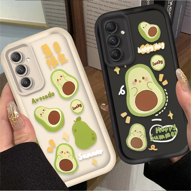 Preciosa funda de aguacate de dibujos animados para Samsung Galaxy A54 A05S A05 A34 A24 A14 A53 A33 A23 A13 A52 A52S A32 A22 A12 A71 A51 A31 - imagen 2