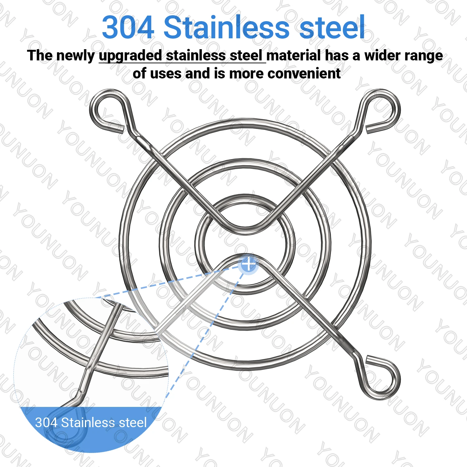 2 uds nueva parrilla protectora de ventilador de acero inoxidable 304 60MM 80MM 92MM 120MM 140MM parrilla de ventilador de refrigeración - imagen 2