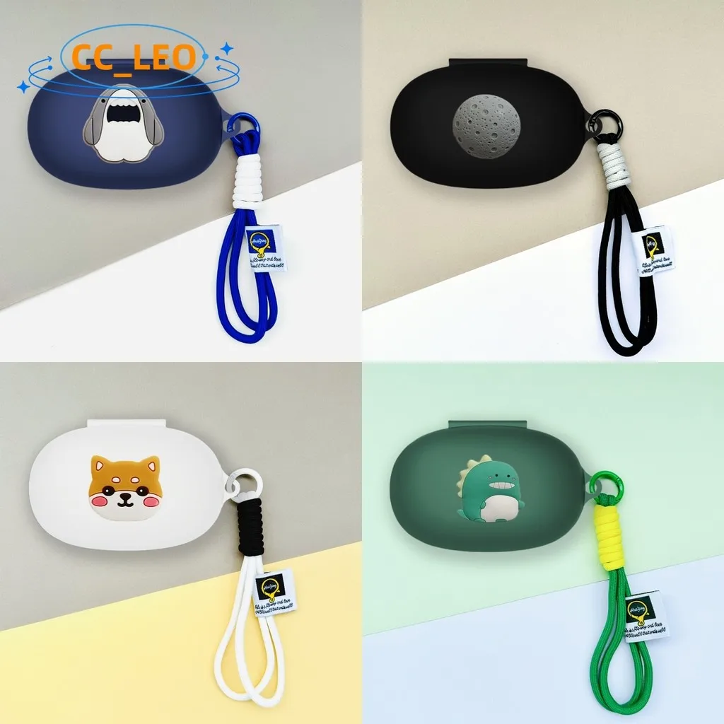 Para JBL Free II funda con cordón colgante encanto lindo Shiba Inu tostada funda suave de silicona JBL Free II cubierta protectora de carcasa a prueba de golpes