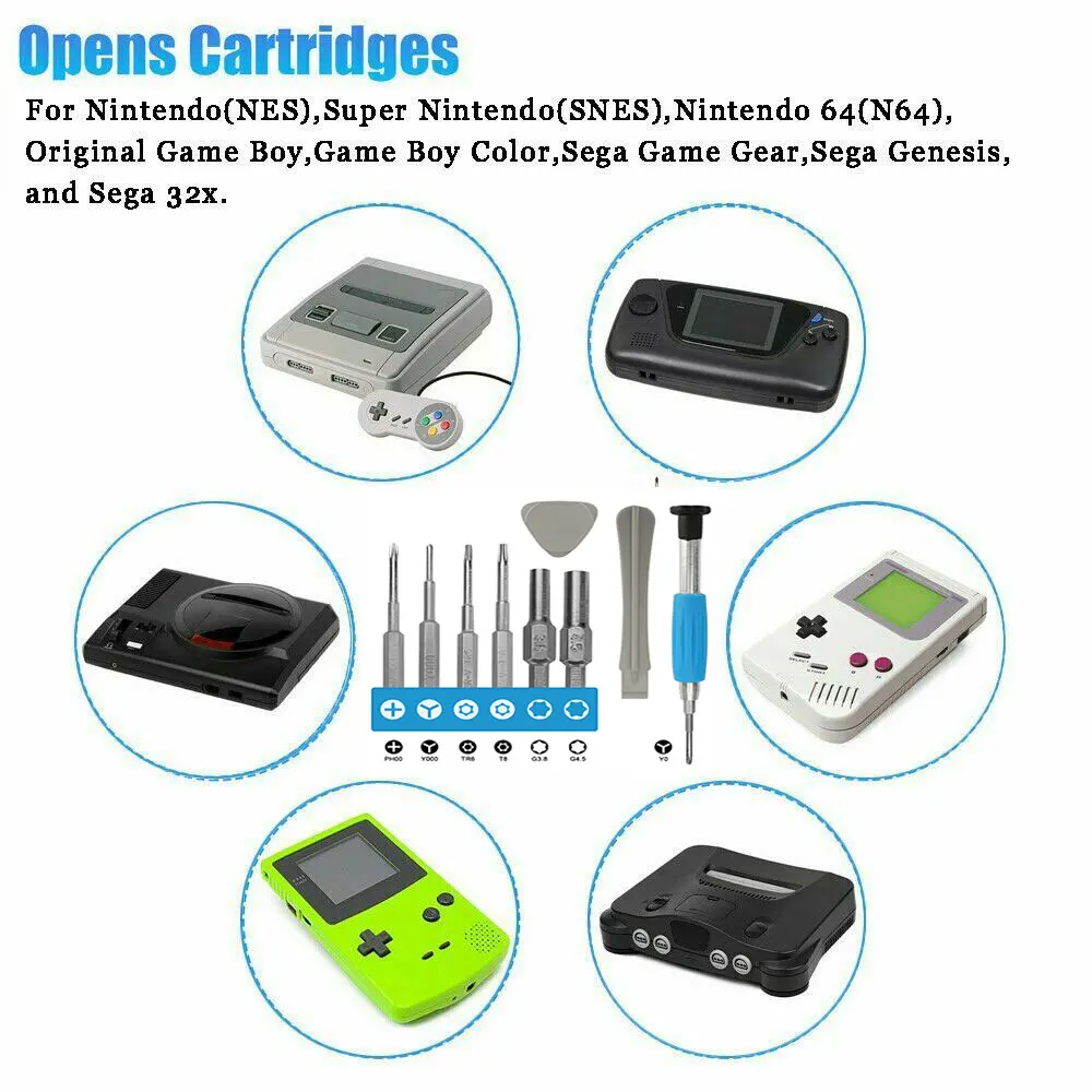 Juego de destornilladores, Kit de herramientas de apertura de desmontaje, piezas de reparación para Switch GBA SP, nueva consola de juegos 3DS XL PSP NGC - imagen 5