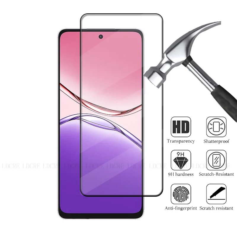 4 Uds para OPPO A5 Pro 5G vidrio OPPO A5 Pro vidrio templado HD 9H protección de teléfono pegamento de cubierta completa para Protector de pantalla OPPO A5 Pro - imagen 2