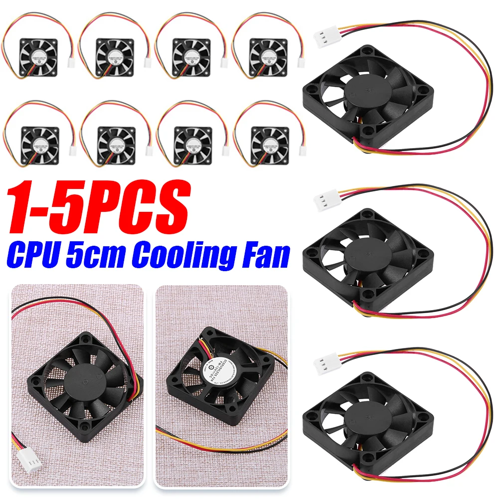 Ventilador PC 5cm 12V Brushless Refrigeración Silencioso