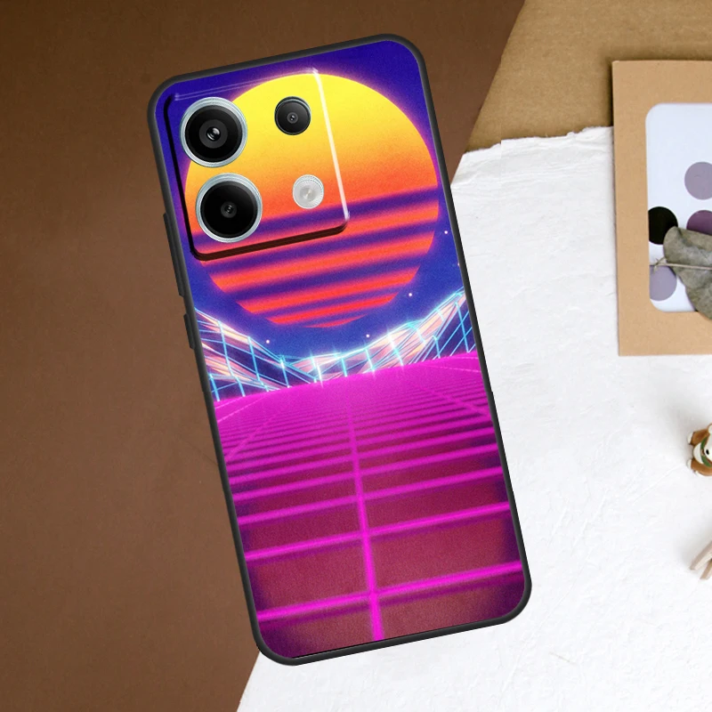 Neon Retrowave 80s vintage art Case para Redmi Note 13 Pro Plus 9 10 11 12 Pro 9S 10S 11S 12S Cover para Redmi 12 C 10C 13C - imagen 4