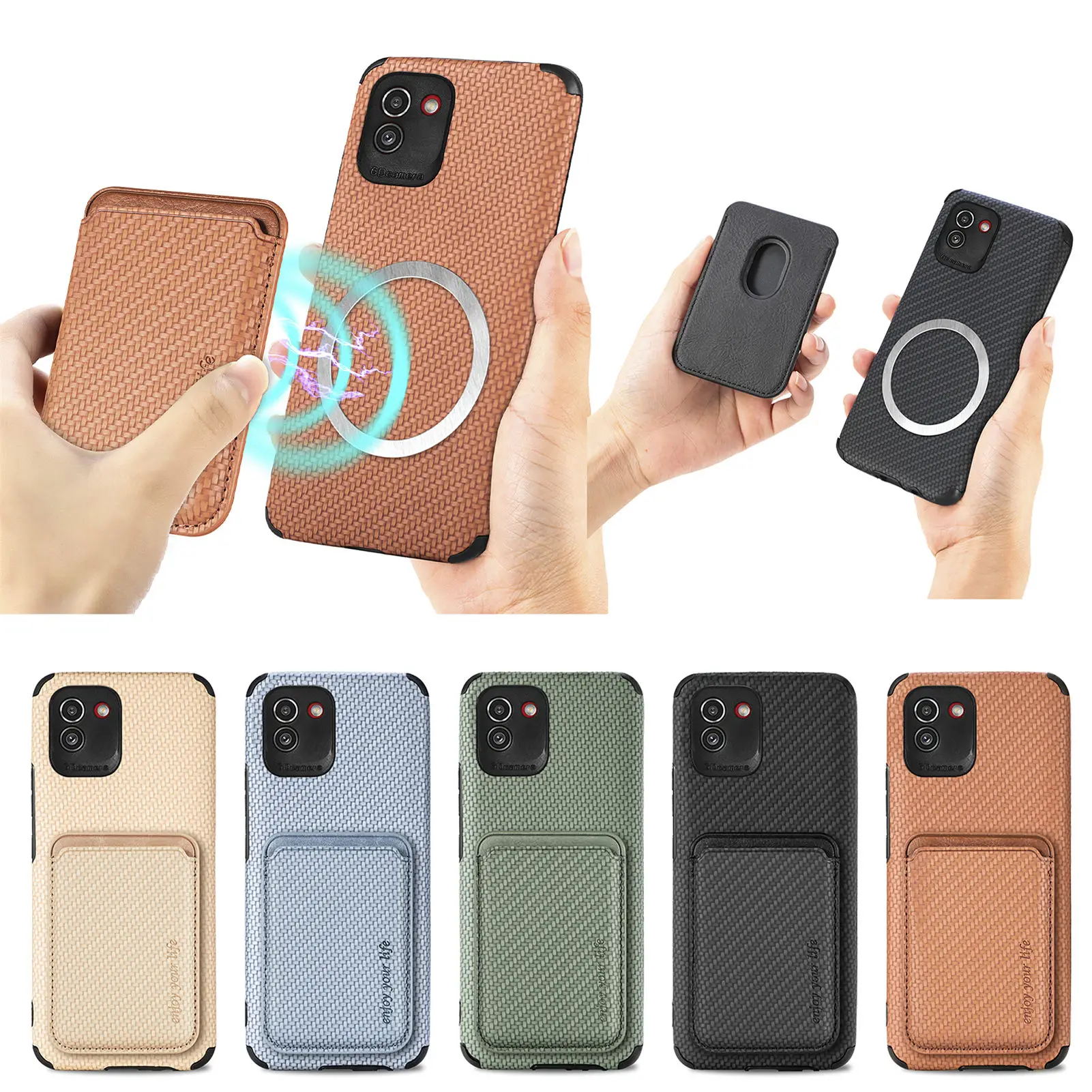 Funda magnética 2 en 1 para Samsung Galaxy S23 Ultra S22 S21 Plus Note20 A52S A13 A33 A53 A73 5G A23 funda con tarjetero - imagen 3