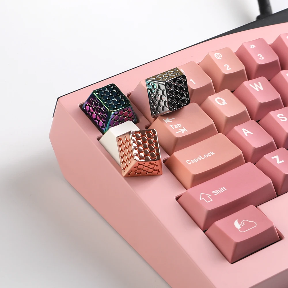 Tecla translúcida de malla ESC Honeycomb R4, accesorio de Metal hueco con personalidad para Teclado mecánico de juegos - imagen 2