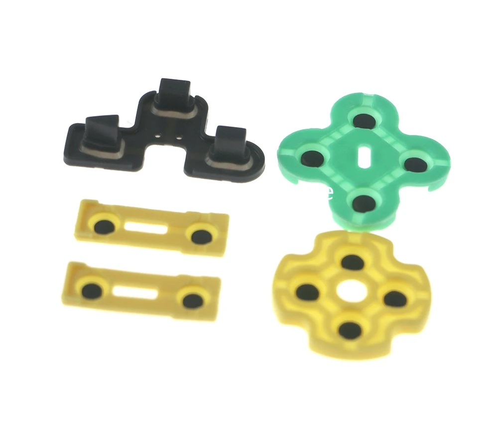 5 Juegos para reparación de controlador Sony PS2, almohadillas de silicona de goma conductora para Playstation 2, mango de repuesto de versión A - imagen 2