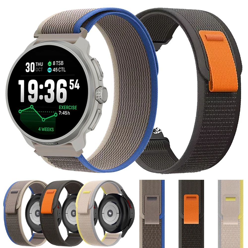 Pulsera de nailon de 22mm para SUUNTO 9 Peak DLC/PRO RACE 2/S RUN OCEAN VERTICAL, pulsera de repuesto para reloj deportivo Xiaomi/Redmi