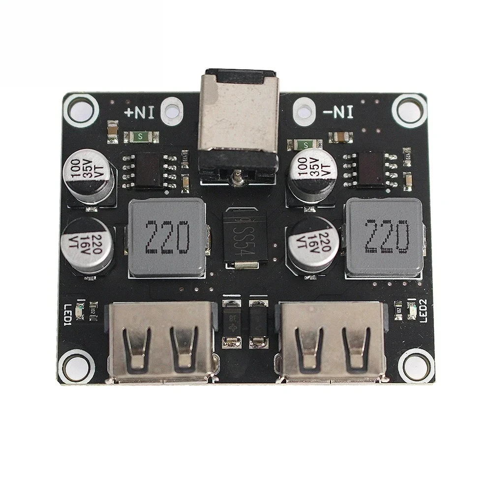 Módulo reductor de CC USB QC2.0/3,0 DC-DC convertidor reductor módulo reductor de carga 6-32V 9V 12V 24V circuito de carga rápida