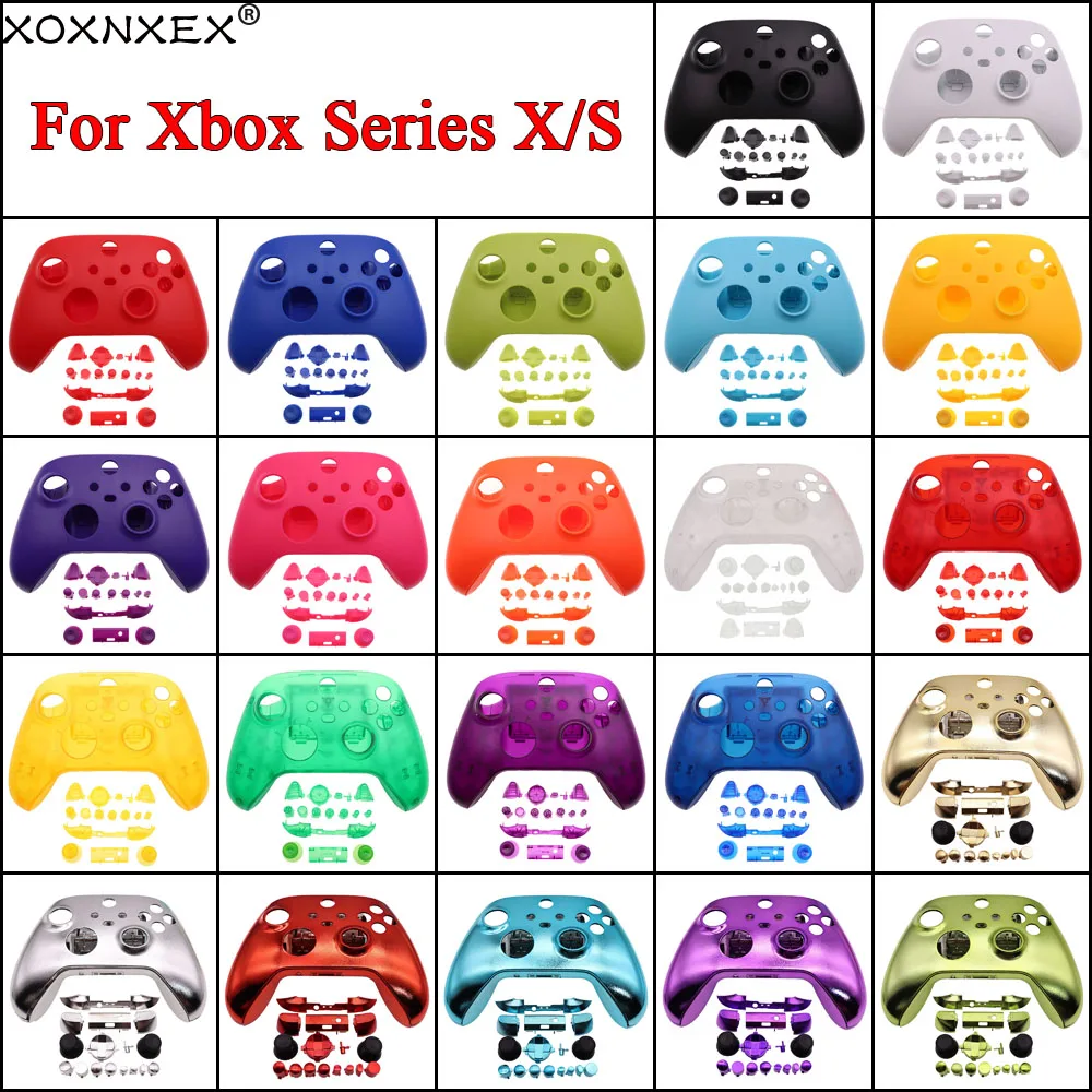 1 Juego de funda protectora para controlador Xbox Series X S, carcasa frontal y botones completos