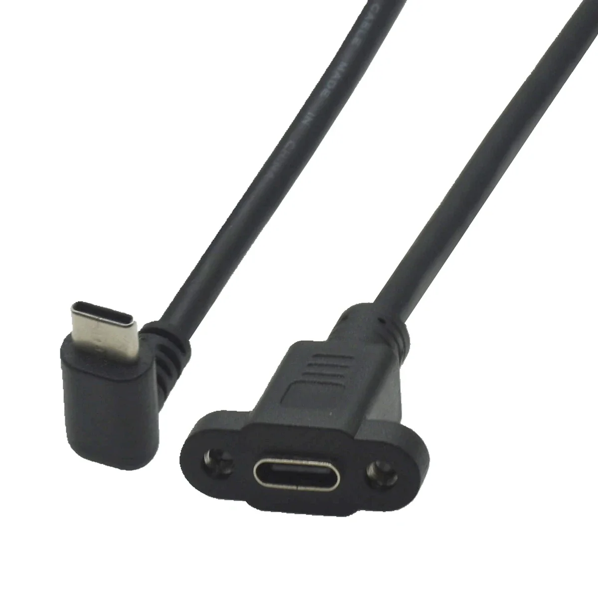 Conector macho Micro tipo C Mini USB a Mini USB tipo c Cable de extensión hembra de 5 pines Paso 17 mm con tornillos Orificio de montaje en panel - imagen 3