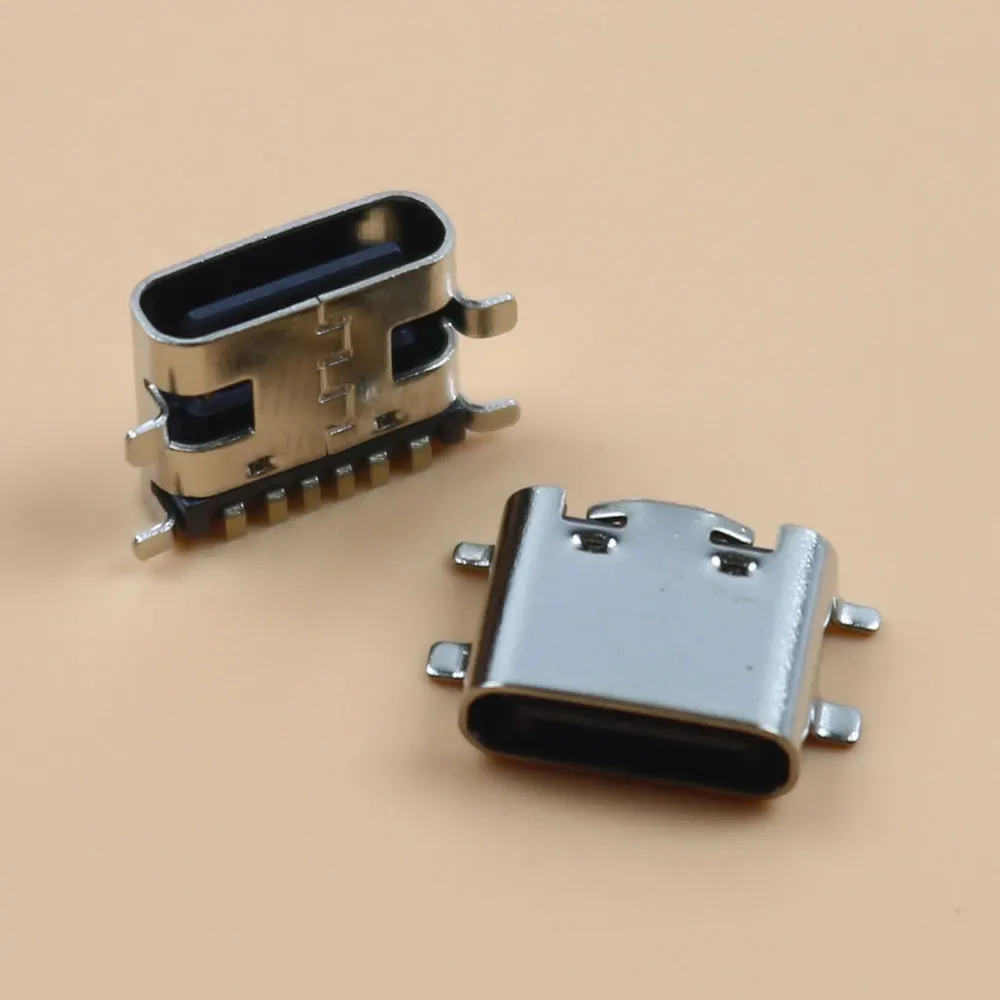 10-50 Uds USB 3,1 tipo C conector hembra 6Pin montaje completo 6P 5V 5A conector USB de toma de carga rápida de alta corriente Simple - imagen 4