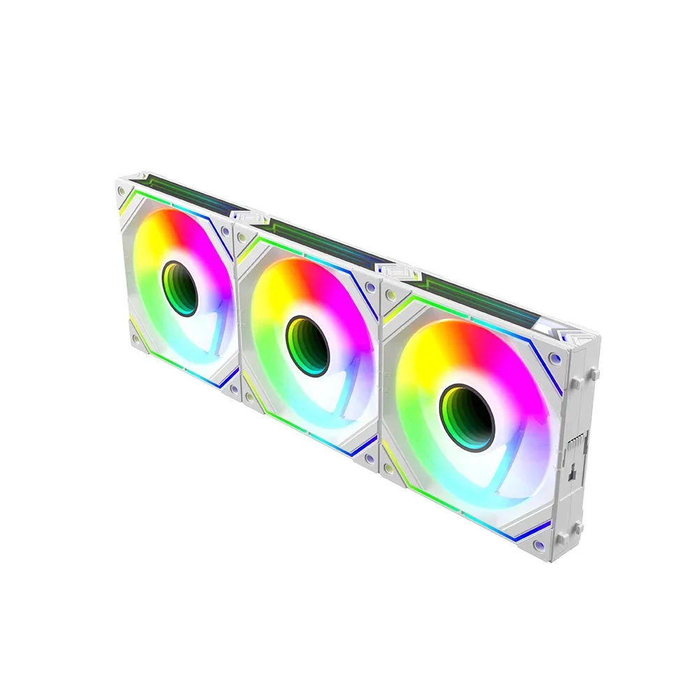 Wovibo 120mm Uni Ventilador inalámbrico PWM 4PIN Ventilador RGB PC caja de ordenador enfriador 12cm 5V ARGB Ventilateur Aura Sync - imagen 2