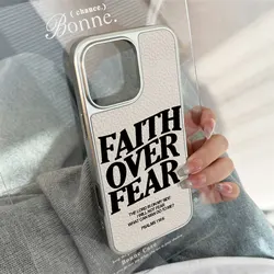 Funda para iPhone 11-16 Pro Max, efecto cuero y cuadros azules