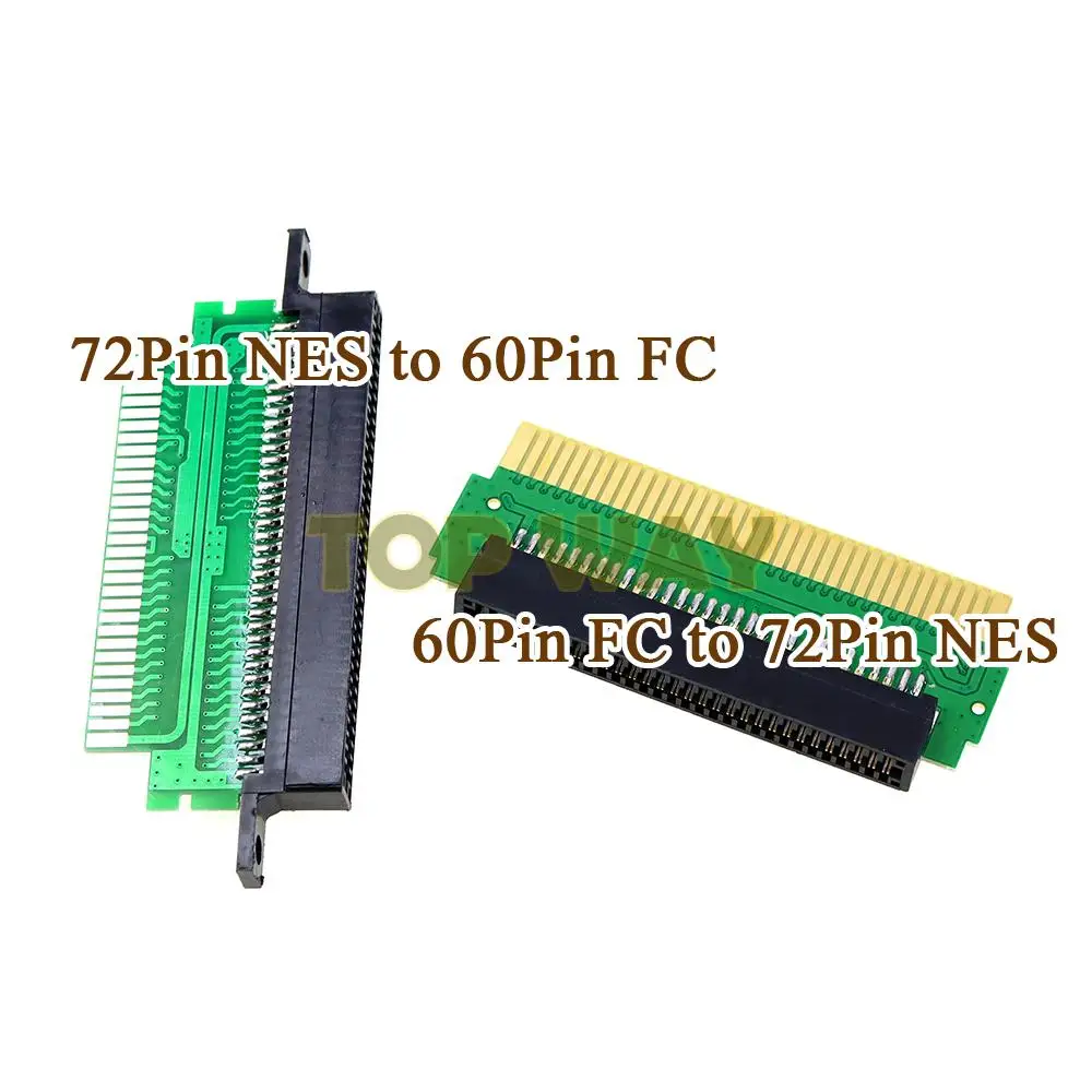 Adaptador lateral de etiqueta para coche, convertidor PCBA con Chip instalado, 72 pines a 60 Pines, compatible con Famicom FC de 60 pines a NES, 1 unidad